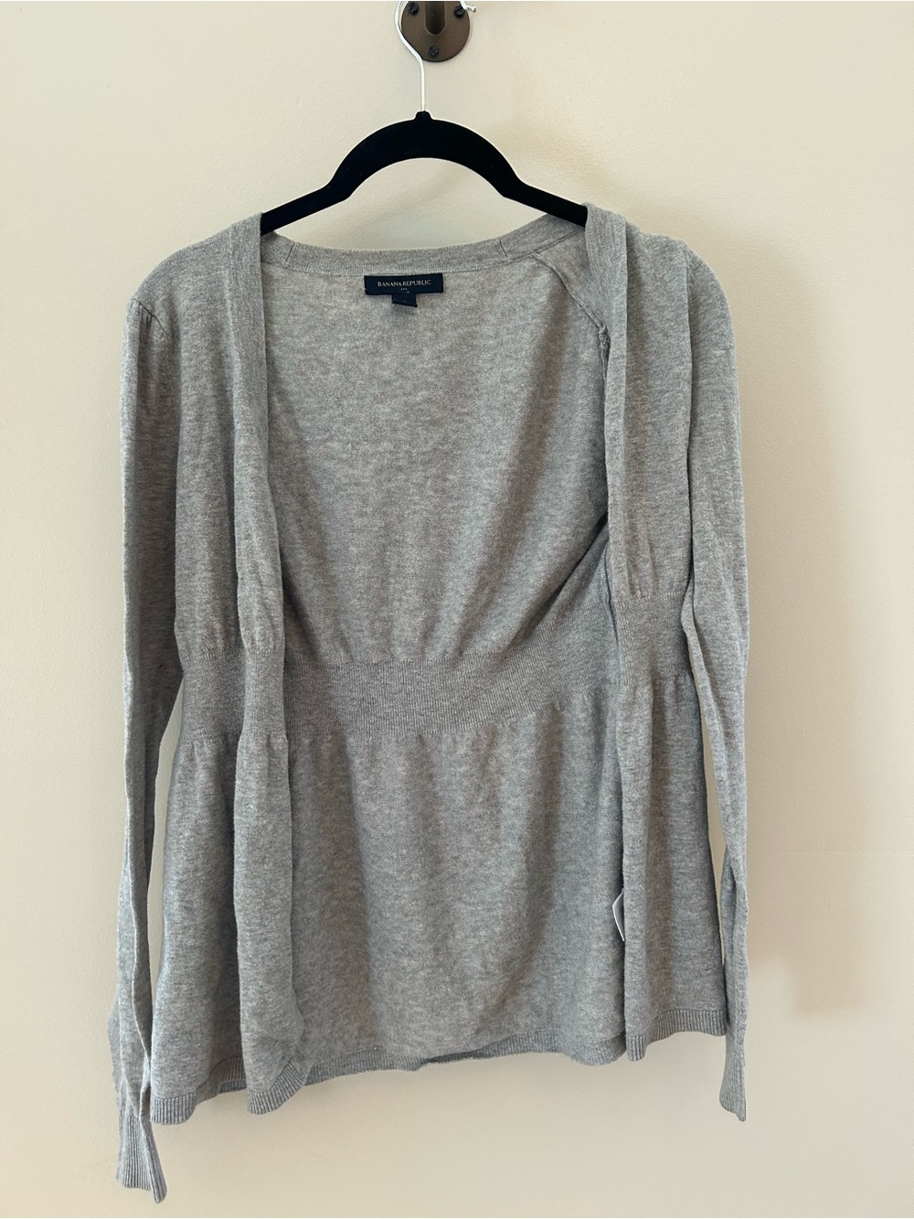 Banana Republic Gray Open Front lightweight  Knit Cardigan